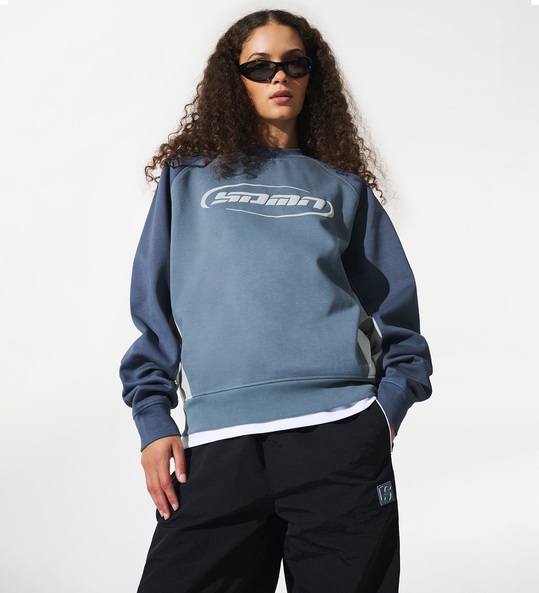 Astro Panel Sweater [Storm Blue/Mercury]