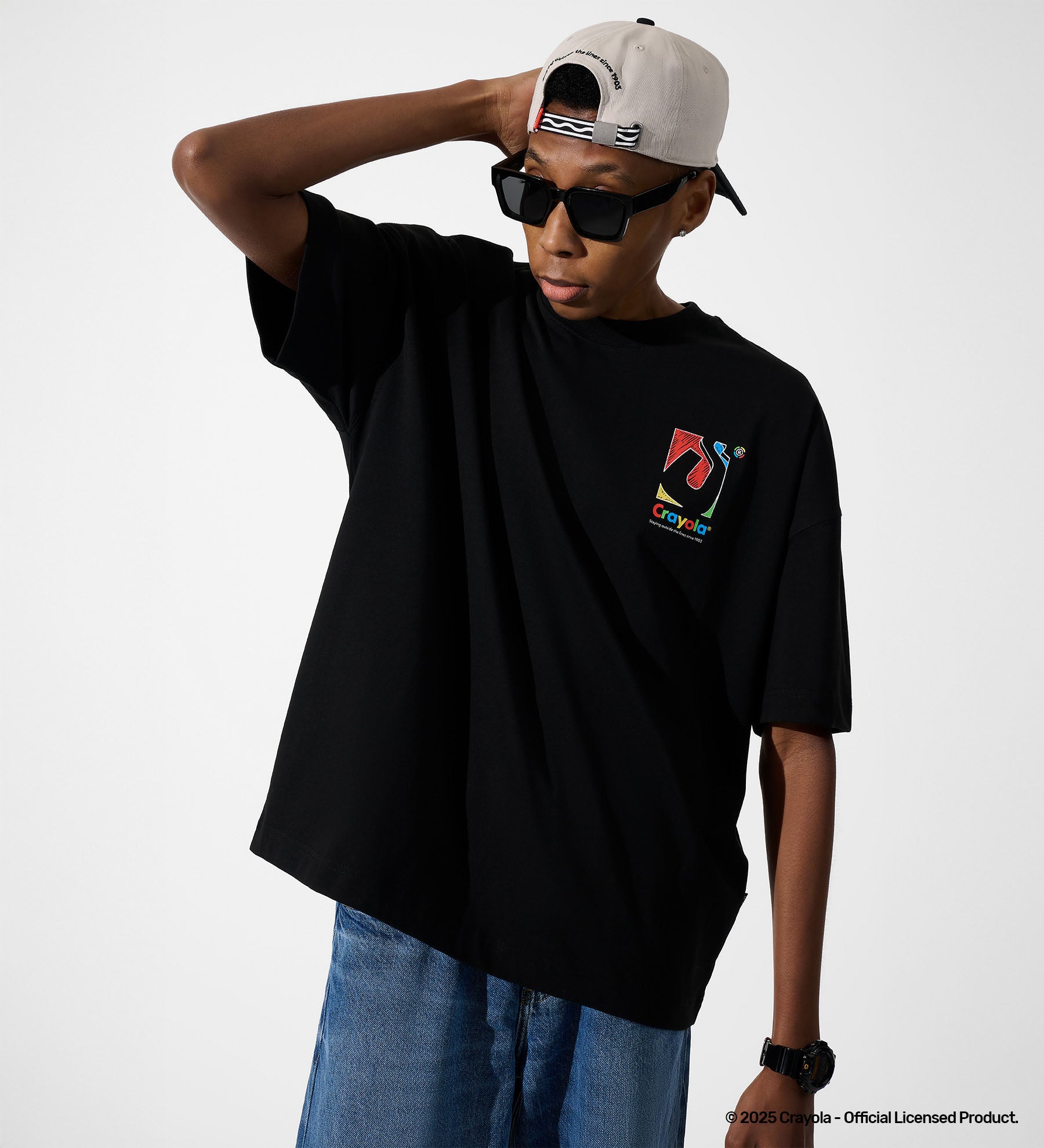 SDMN x Crayola Initial Box T-Shirt [Black]