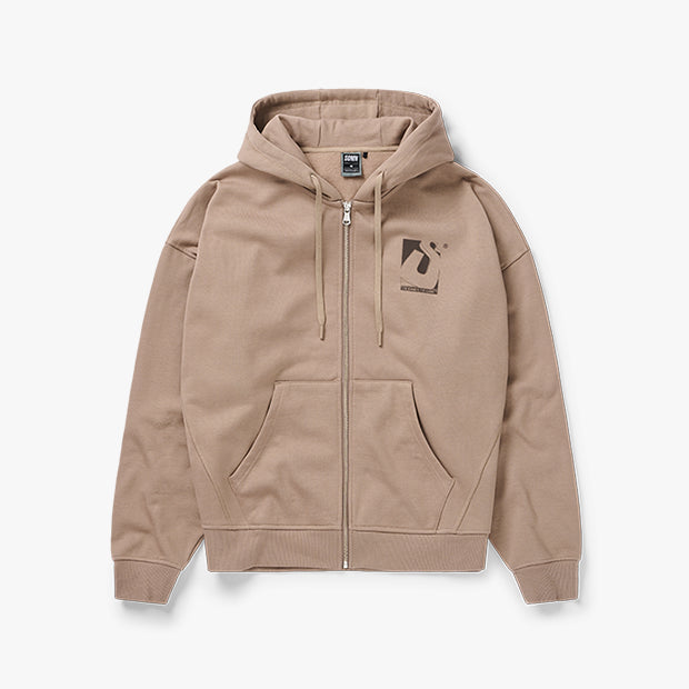 Initial Box Zip Hoodie [Fossil]