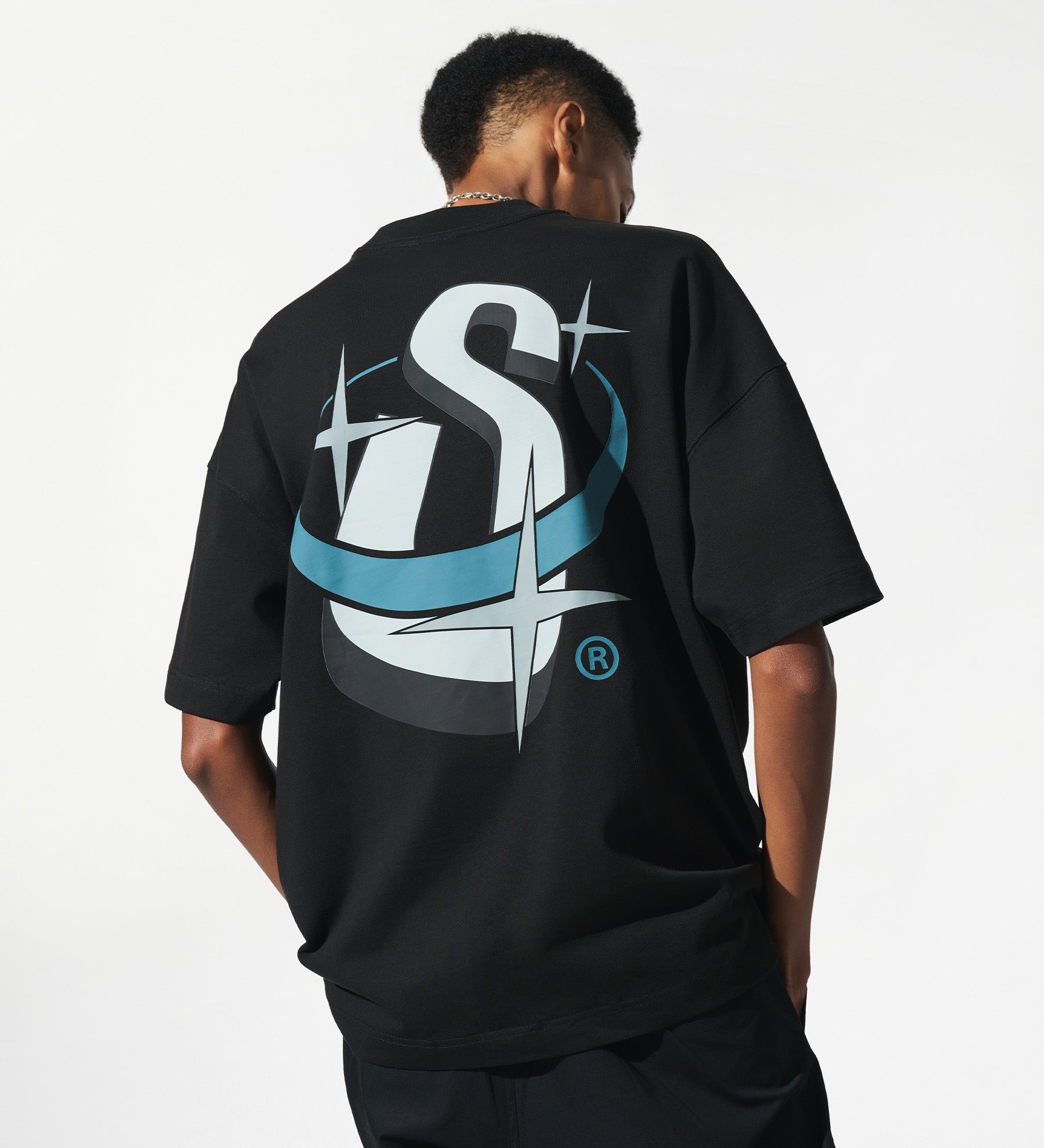 Satellite Initial Logo T-Shirt [Black]