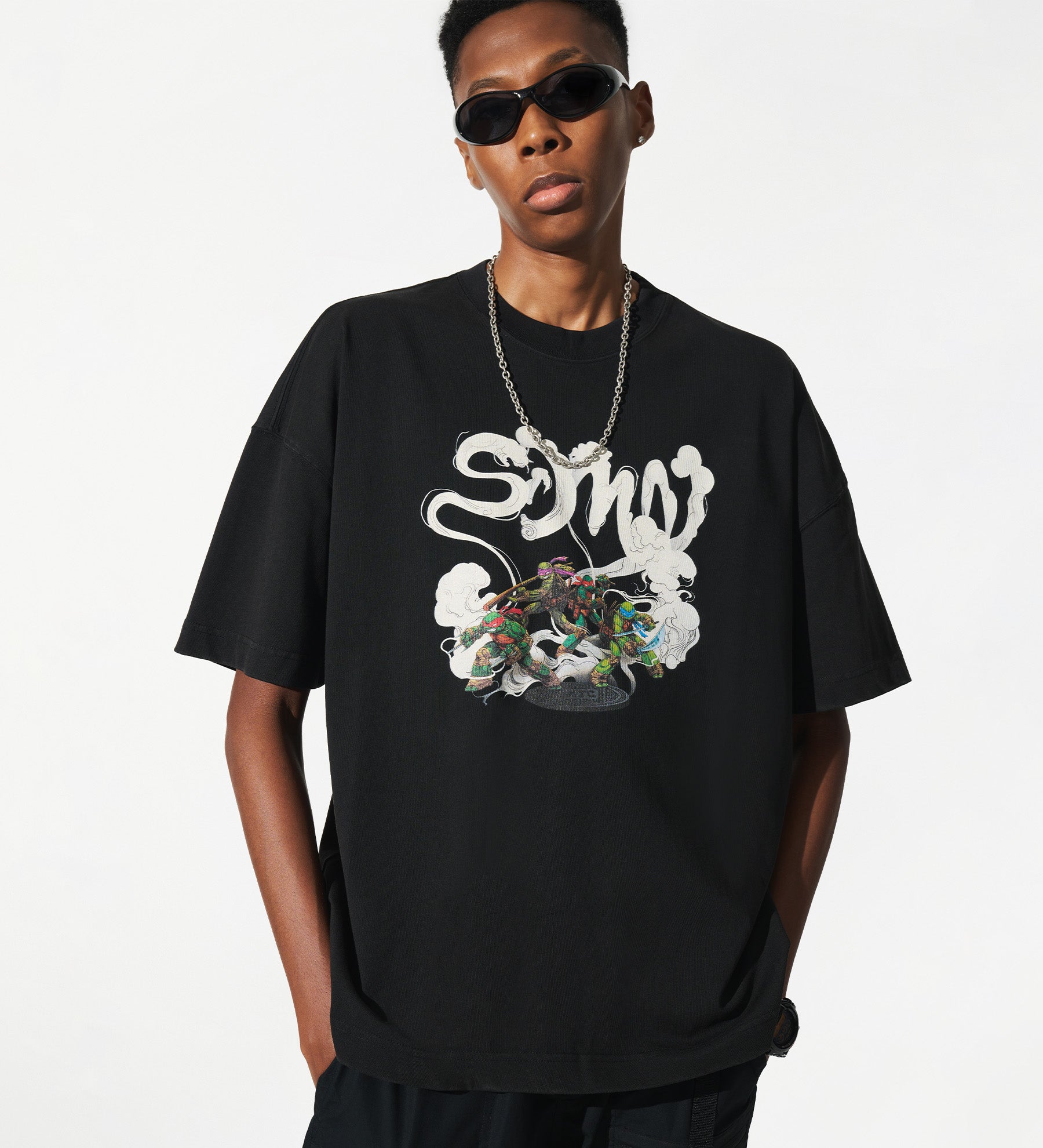 SDMN x TMNT Smoke T-Shirt [Vintage Black]